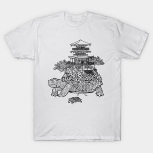 Minimalist temple turtle T-Shirt